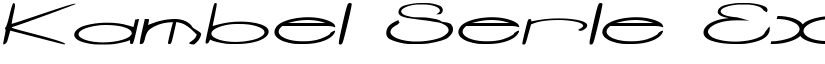 Kambel Serle Extended Italic Extended font