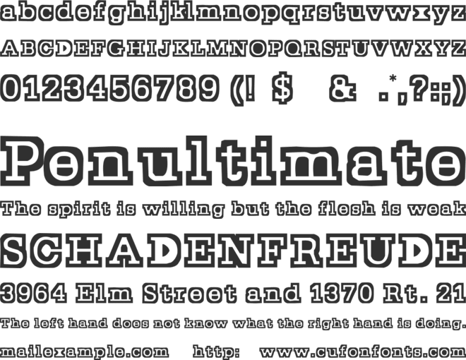 Stocky font preview