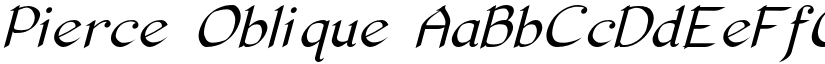 Pierce Oblique font