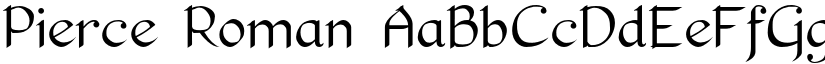 Pierce Roman font