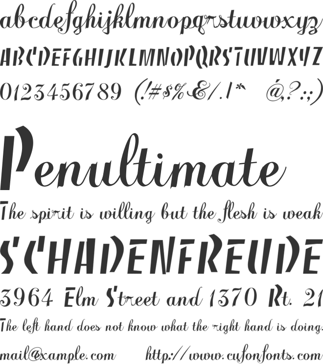 Shwumatik font preview