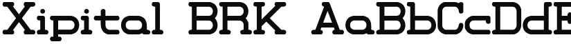 Xipital BRK font download