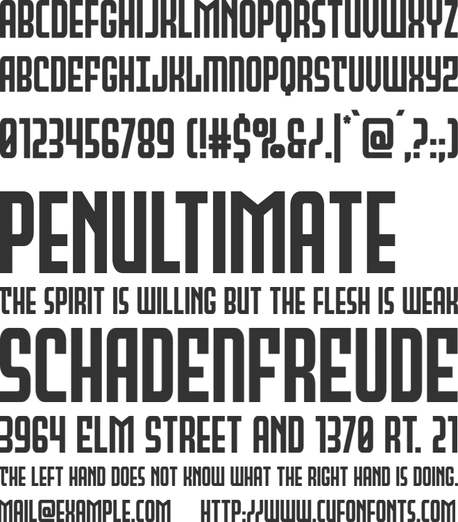 Peace & Houston font preview