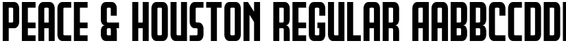 Peace & Houston Regular font
