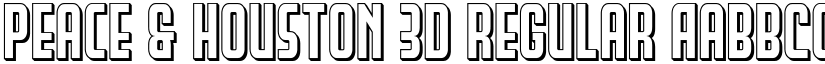 Peace & Houston 3D Regular font