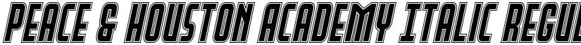 Peace & Houston Academy Italic Regular font