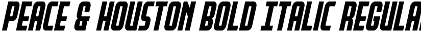 Peace & Houston Bold Italic Regular font