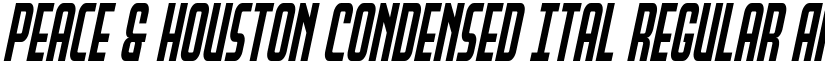 Peace & Houston Condensed Ital Regular font