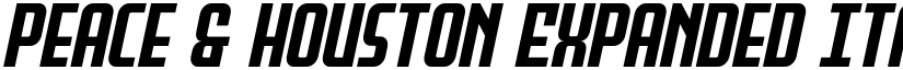 Peace & Houston Expanded Ital Regular font