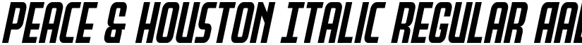 Peace & Houston Italic Regular font