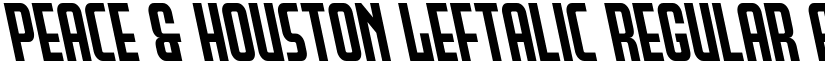 Peace & Houston Leftalic Regular font