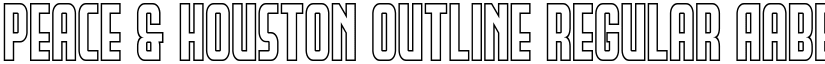 Peace & Houston Outline Regular font