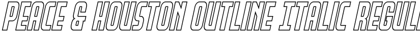 Peace & Houston Outline Italic Regular font