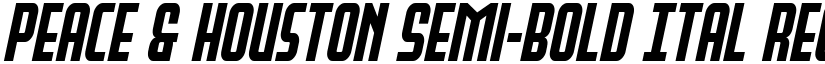 Peace & Houston Semi-Bold Ital Regular font