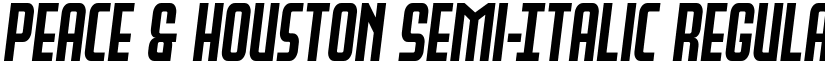 Peace & Houston Semi-Italic Regular font