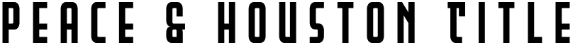 Peace & Houston Title Regular font