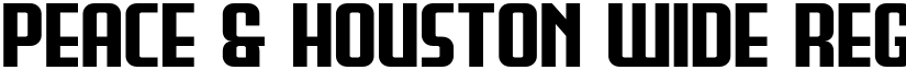 Peace & Houston Wide Regular font