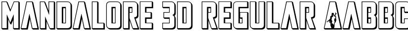 Mandalore 3D Regular font