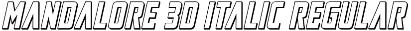 Mandalore 3D Italic Regular font