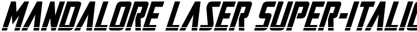 Mandalore Laser Super-Italic Regular font