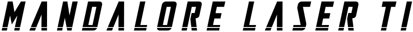 Mandalore Laser Title Italic Regular font