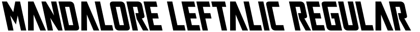 Mandalore Leftalic Regular font