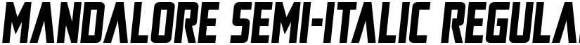 Mandalore Semi-Italic Regular font