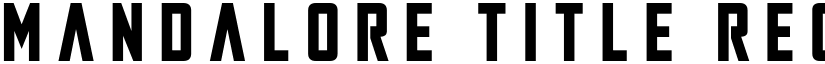 Mandalore Title Regular font