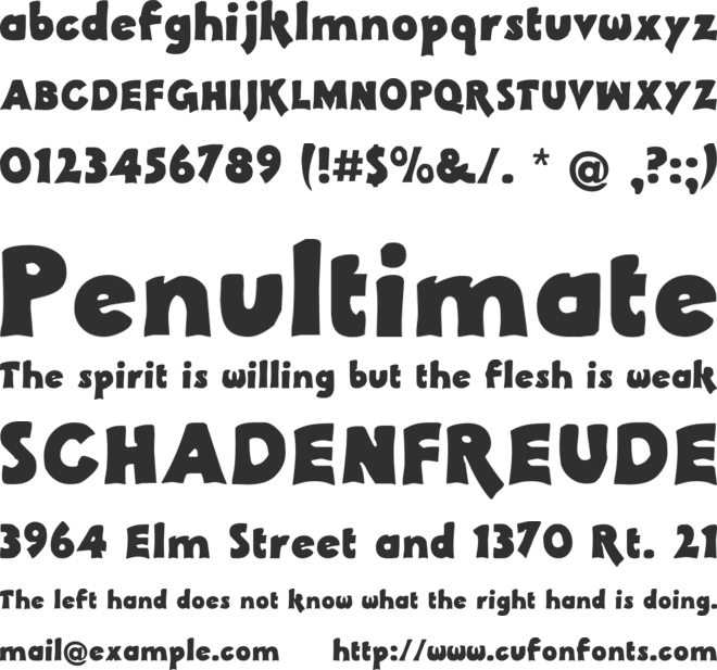 Pachyderm font preview