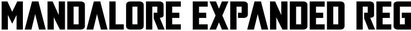 Mandalore Expanded Regular font
