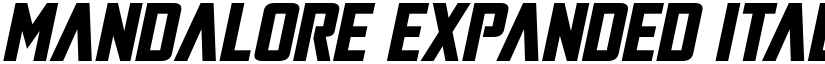 Mandalore Expanded Italic Regular font