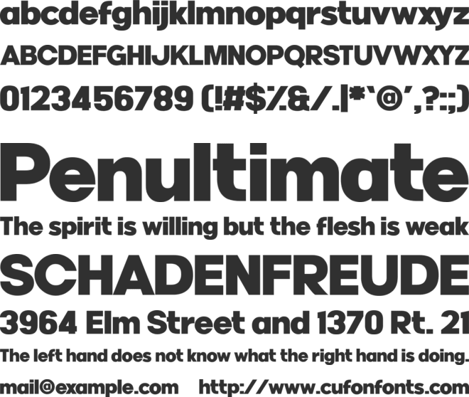 Provicali font preview