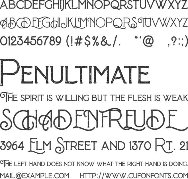 Baroneys font preview
