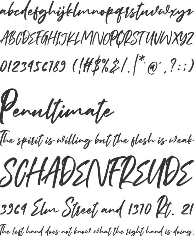Billybond font preview