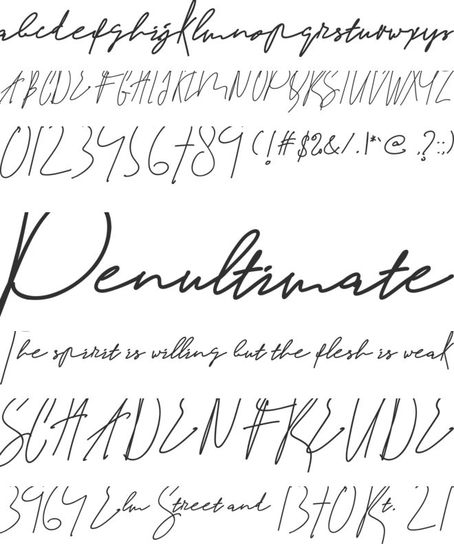 Strakle font preview