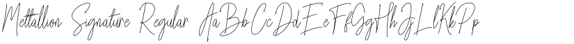 Mettallion Signature Regular font