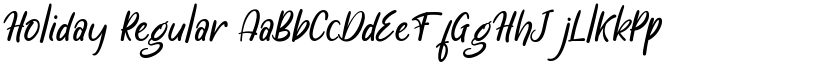 Holiday Regular font
