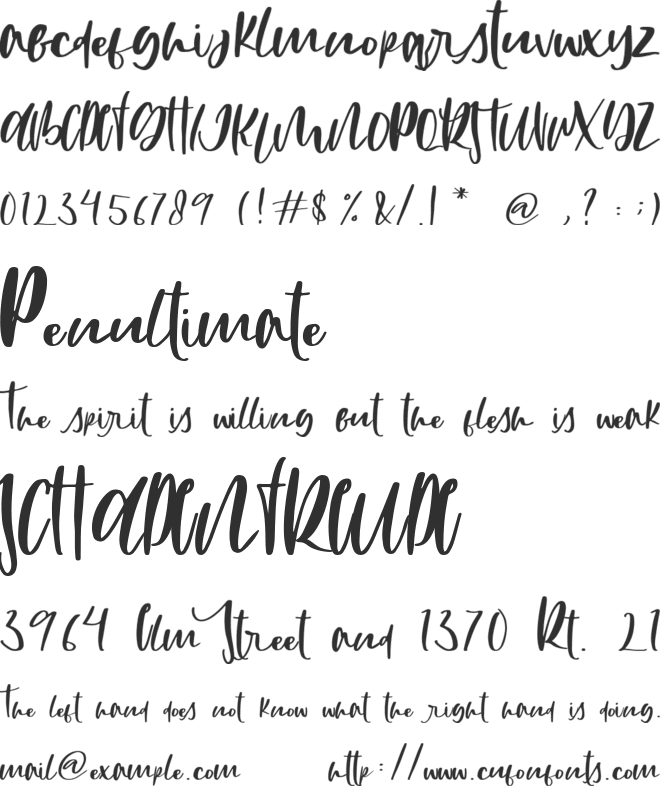 MiStaKe font preview