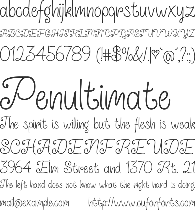 Qtie Script font preview