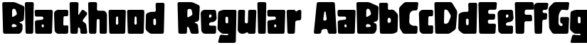 Blackhood Regular font