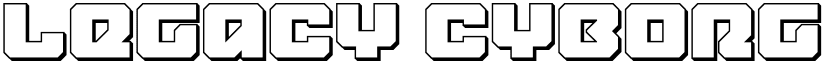 Legacy Cyborg 3D Regular font