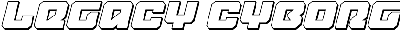 Legacy Cyborg 3D Italic Regular font