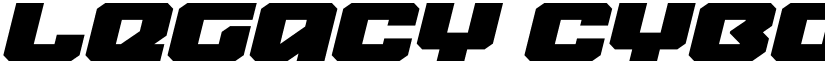 Legacy Cyborg Expanded Italic Regular font