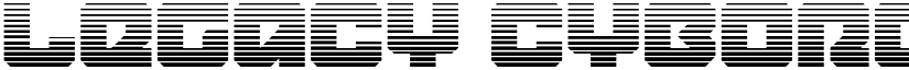 Legacy Cyborg Gradient Regular font