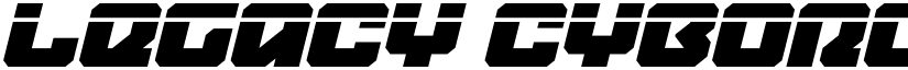 Legacy Cyborg Laser Italic Regular font
