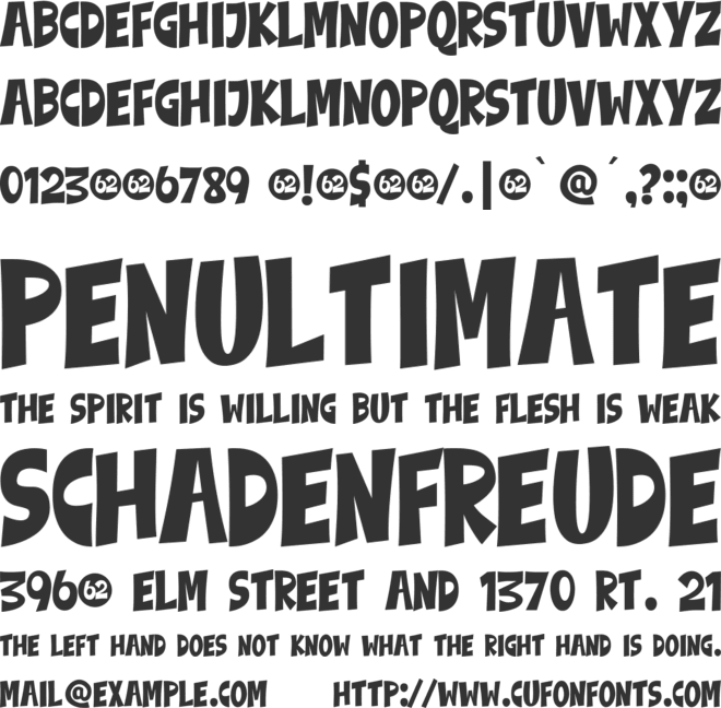 Squad 62 font preview