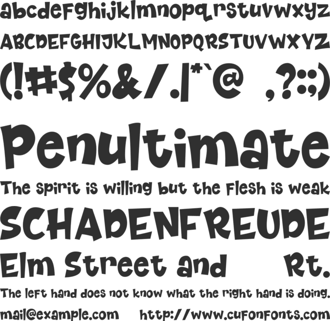 Riangriung font preview