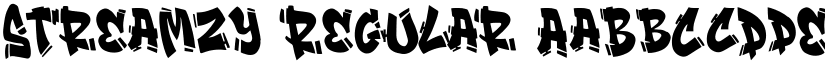 Streamzy Regular font