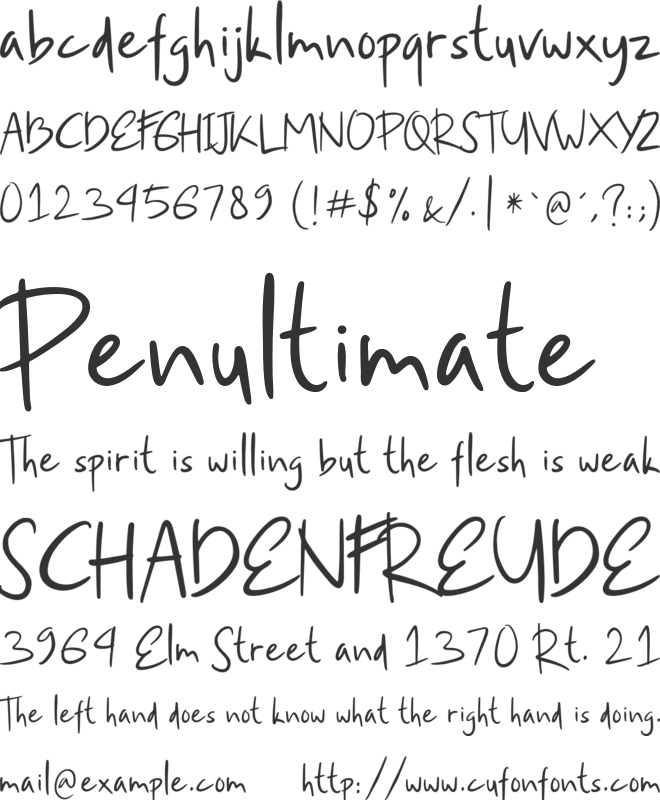 Candreva font preview