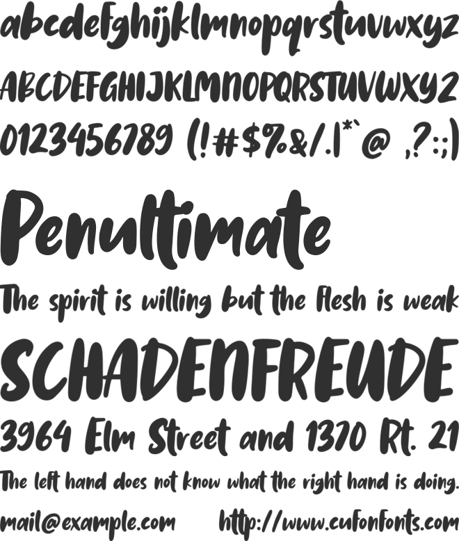 Manthul font preview